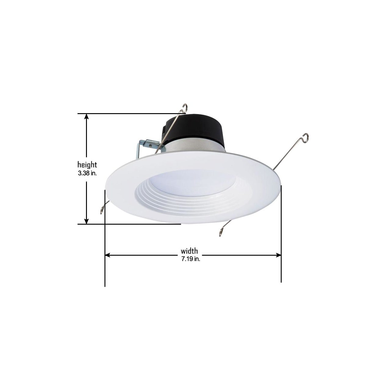 Halo LT560WH6927 Matte White 5 LED Baffle Recessed Trim 90CRI 2700K LightingDirect