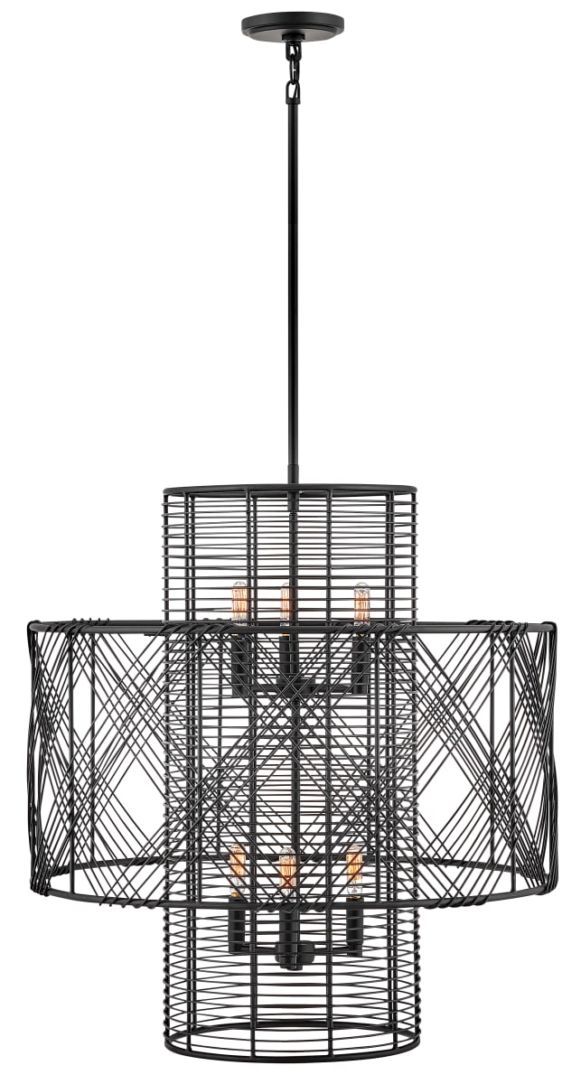 Hinkley Lighting 41065BLK Black Nikko 6 Light 26