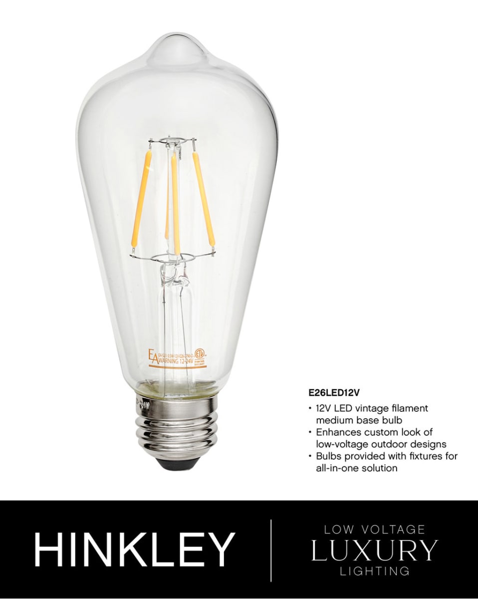 Hinkley Lighting 1167BK-LV Atwater 1 Light 22 Inch Tall LED