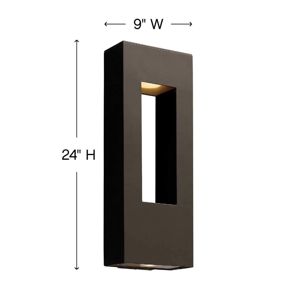 Hinkley Lighting 1649SK LL Satin Black Atlantis 2 Light 24 Tall Dark Sky Outdoor Wall Sconce with LED Bulbs Included LightingDirect