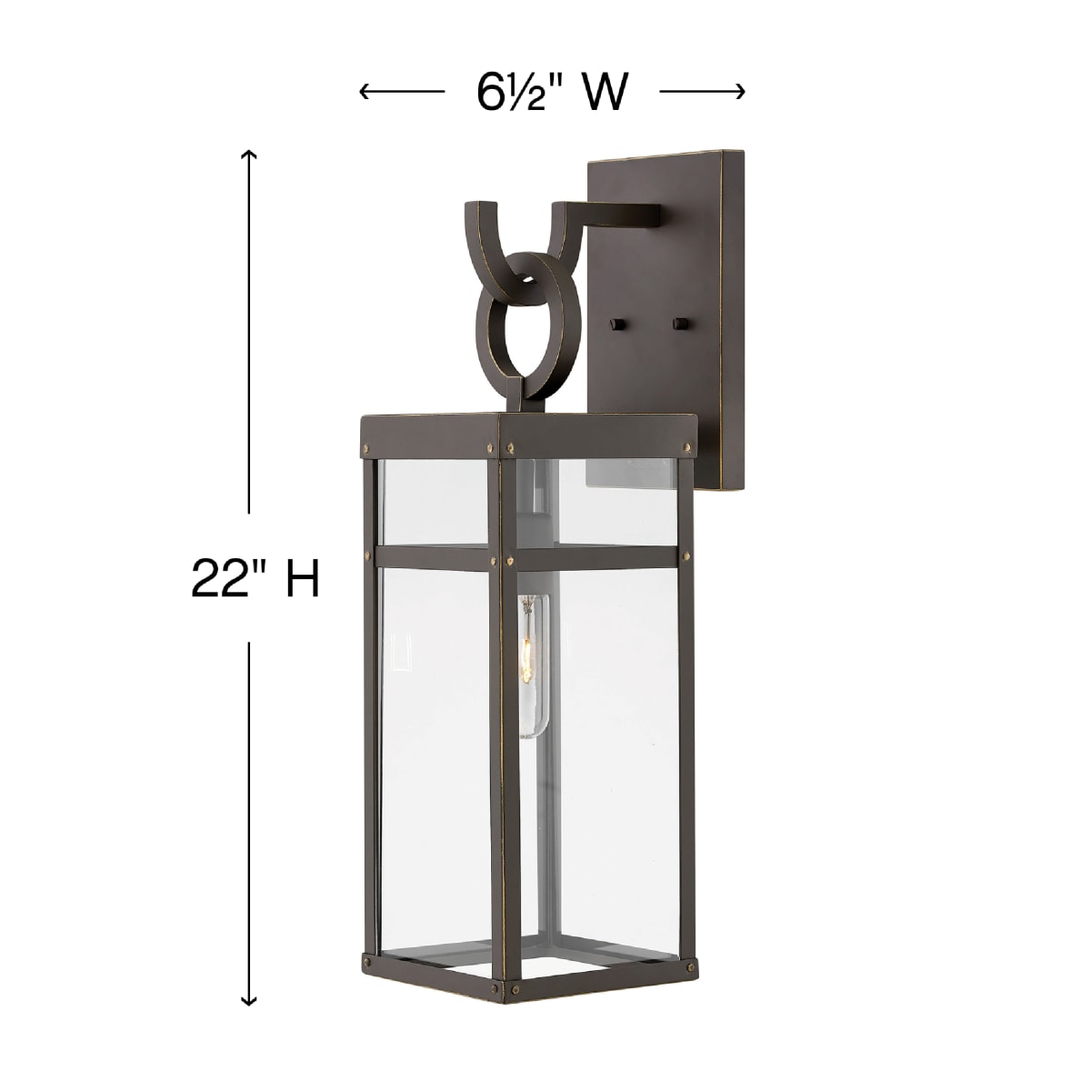 Hinkley Lighting 2804DZ Aged Zinc Porter 1 Light 22
