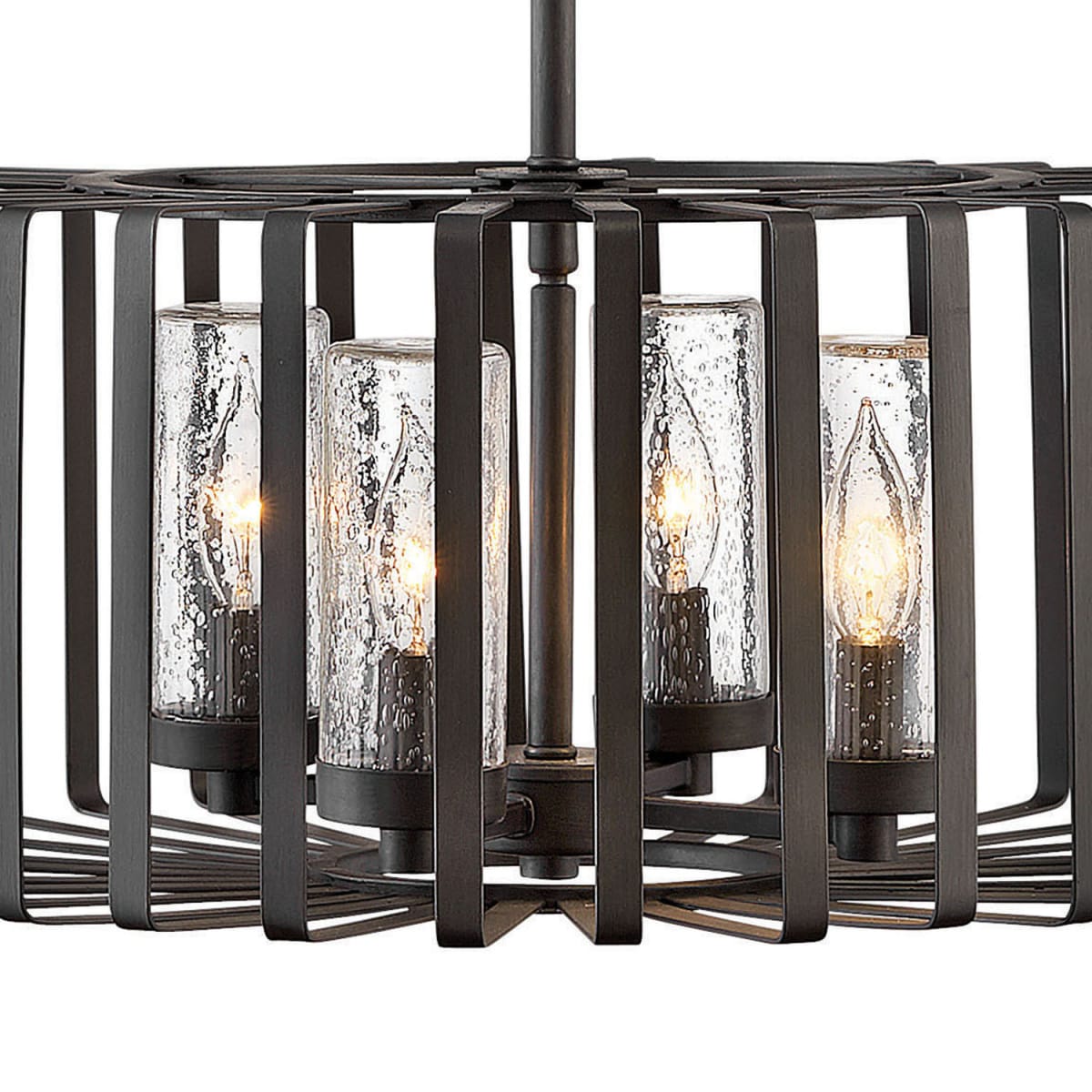 Hinkley Lighting 29504BGR-LV Brushed Graphite Reid 12v 14w 4 Light 18 Wide  Open Air LED Outdoor Taper Candle Chandelier 