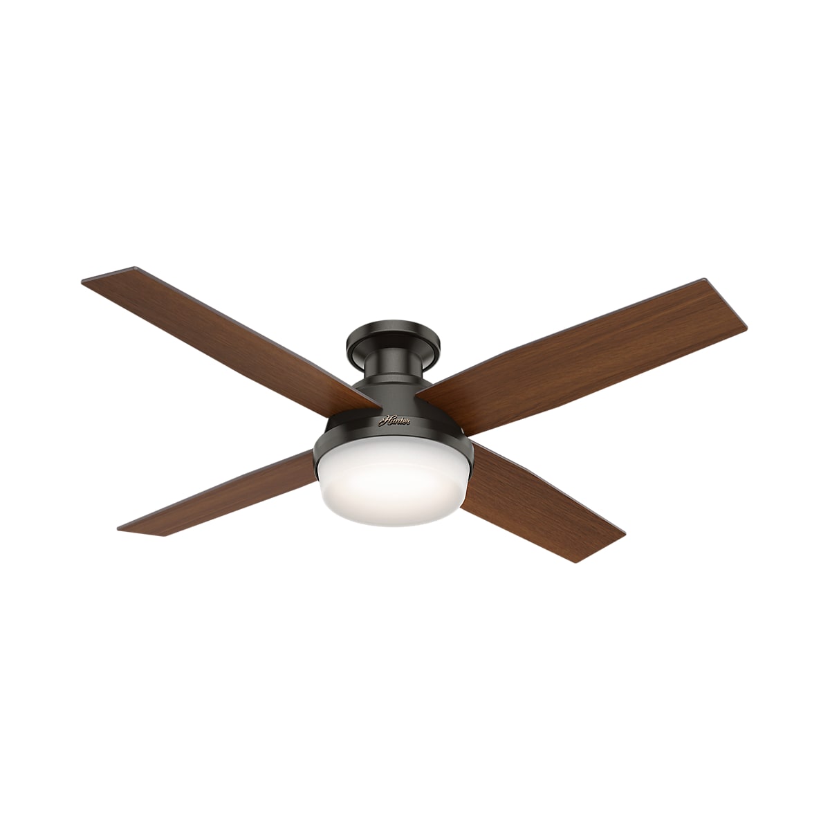 Hunter 59447 Noble Bronze 52 4 Blade Led Indoor Ceiling Fan With