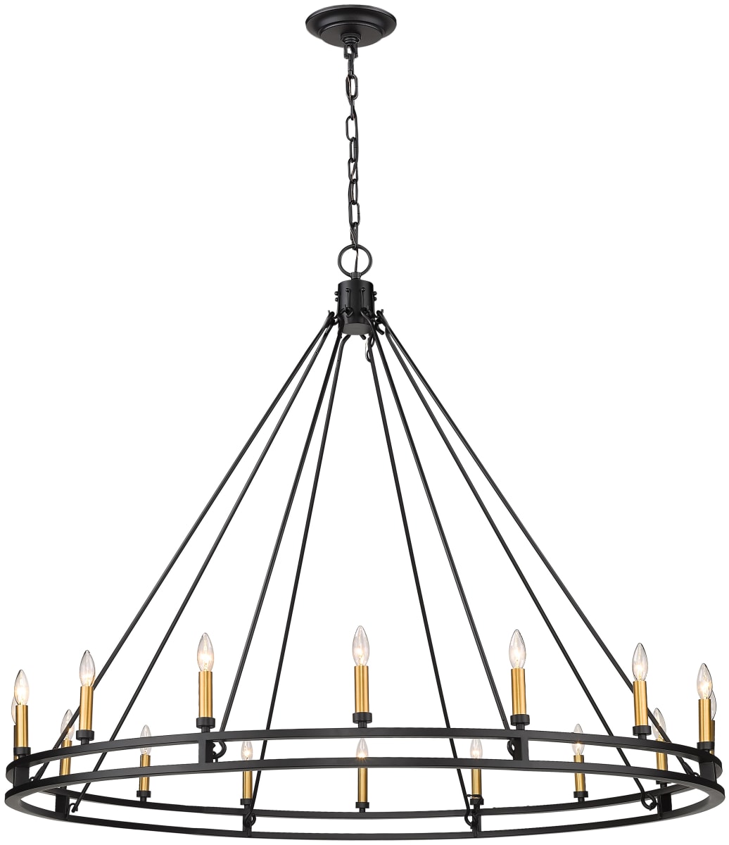 James Allan ZCH86832MBK Matte Black Josephine 16 Light 60