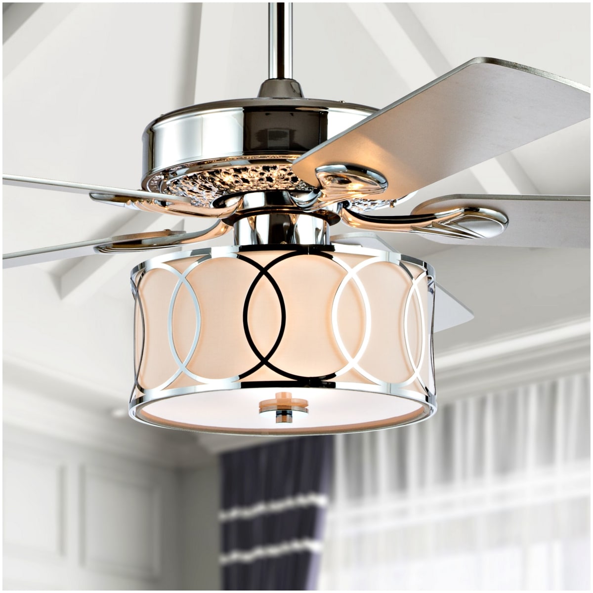JONATHAN Y Lighting JYL9607A Chrome Circe 52 JONATHAN Y Lighting JYL9607A Chrome Circe 52