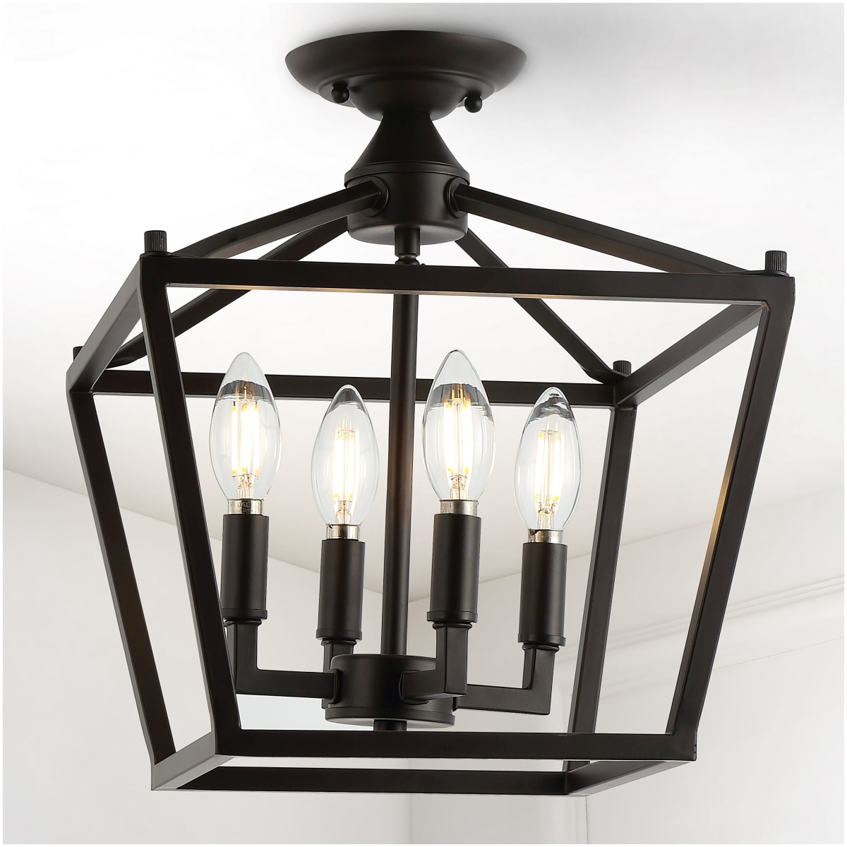 JONATHAN Y Lighting JYL7610F Plains Mini Lantern 4 Light 12