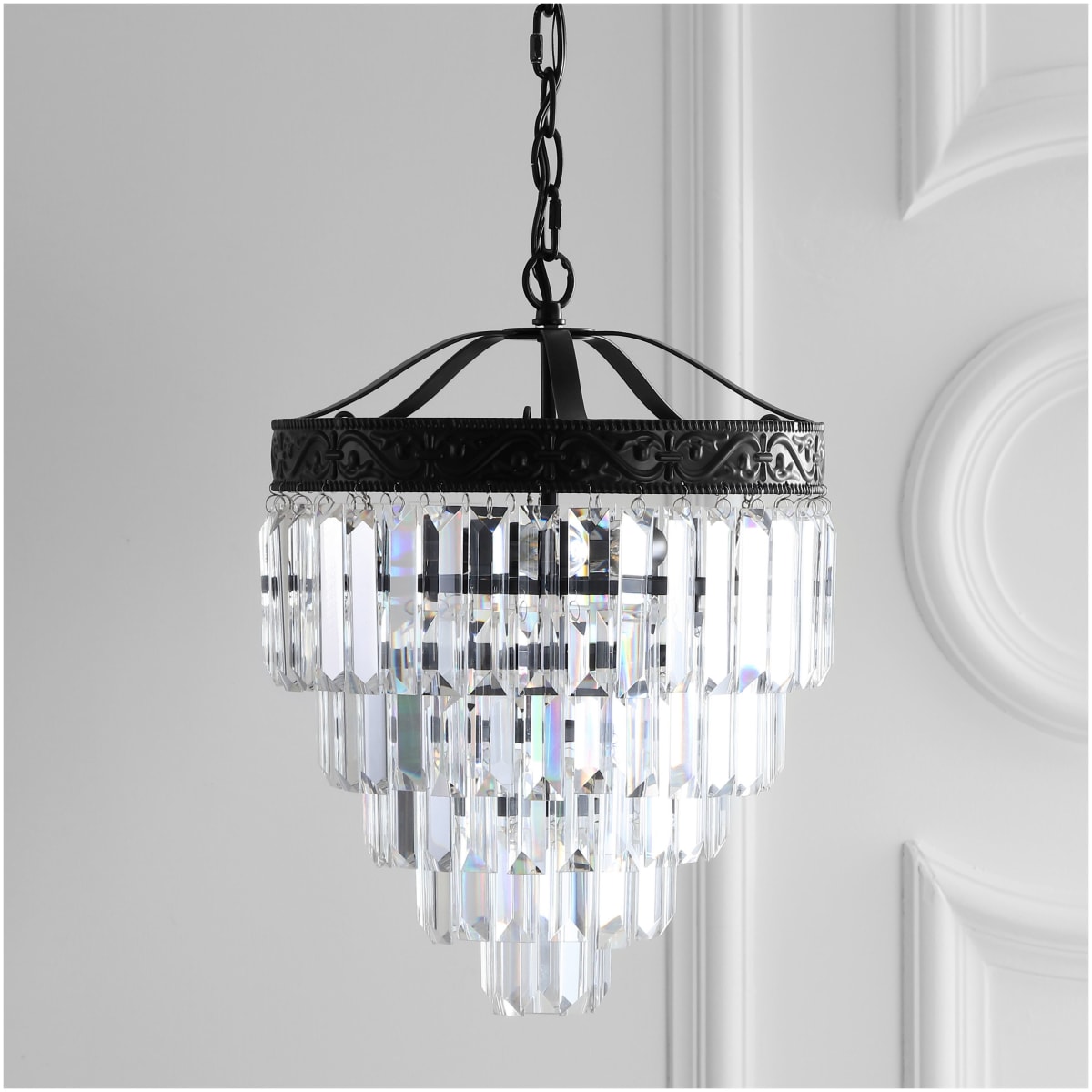 JONATHAN Y Lighting JYL9006A Polished Nickel / Clear Wyatt 2