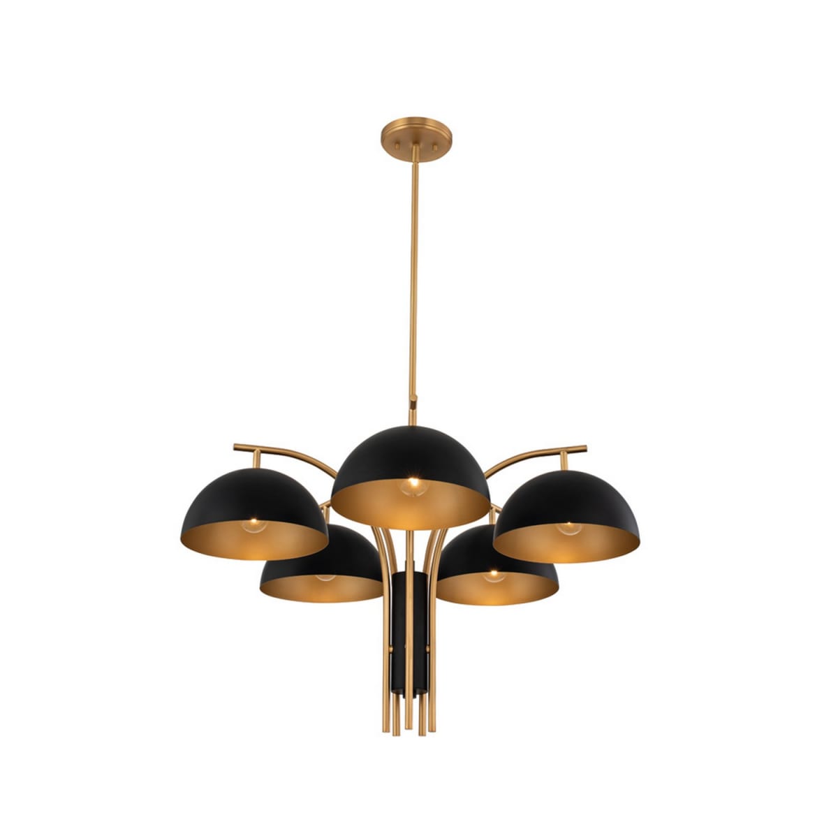 Kalco 513772BNB Matte Black / New Brass Marcel 5 Light 30