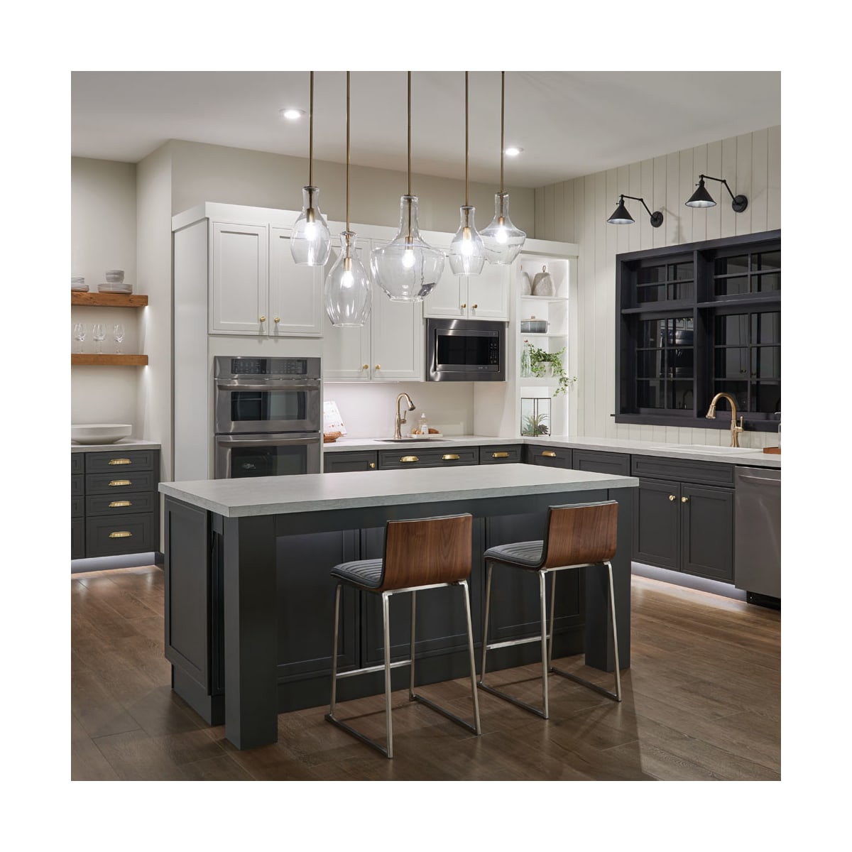 Kichler 42141NBR Natural Brass Everly Single Light 11