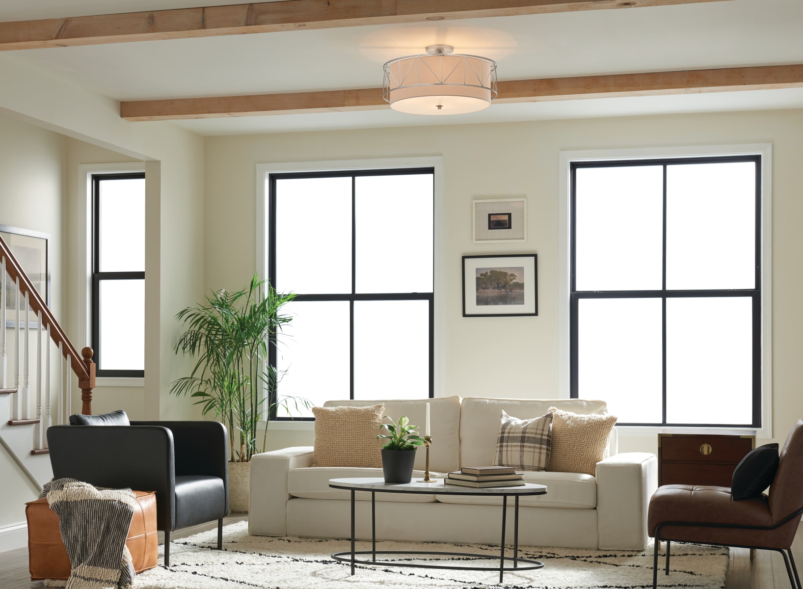 Kichler 52076BK Black Birkleigh 4 Light 24