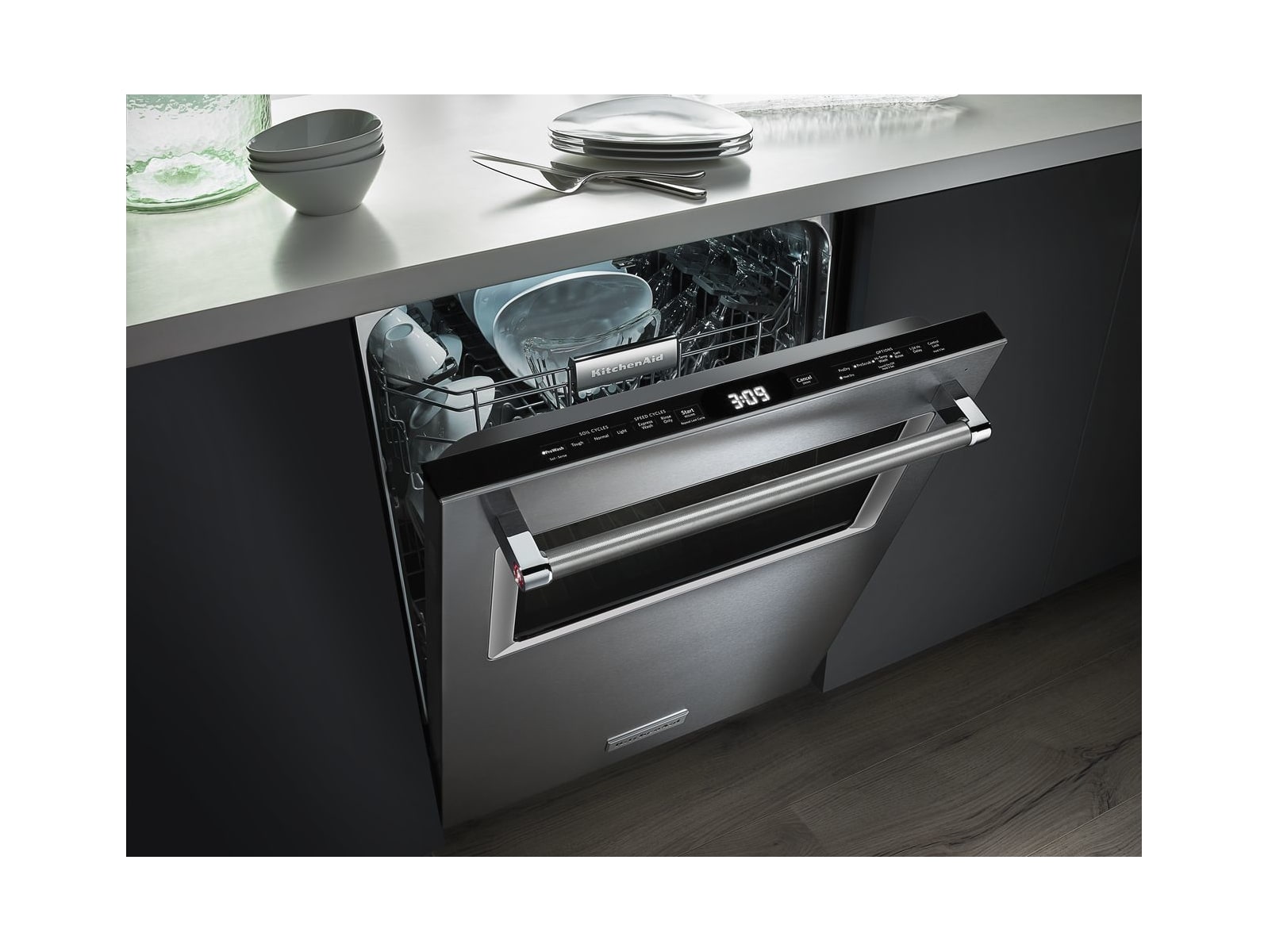 Kitchenaid dishwasher with window sales