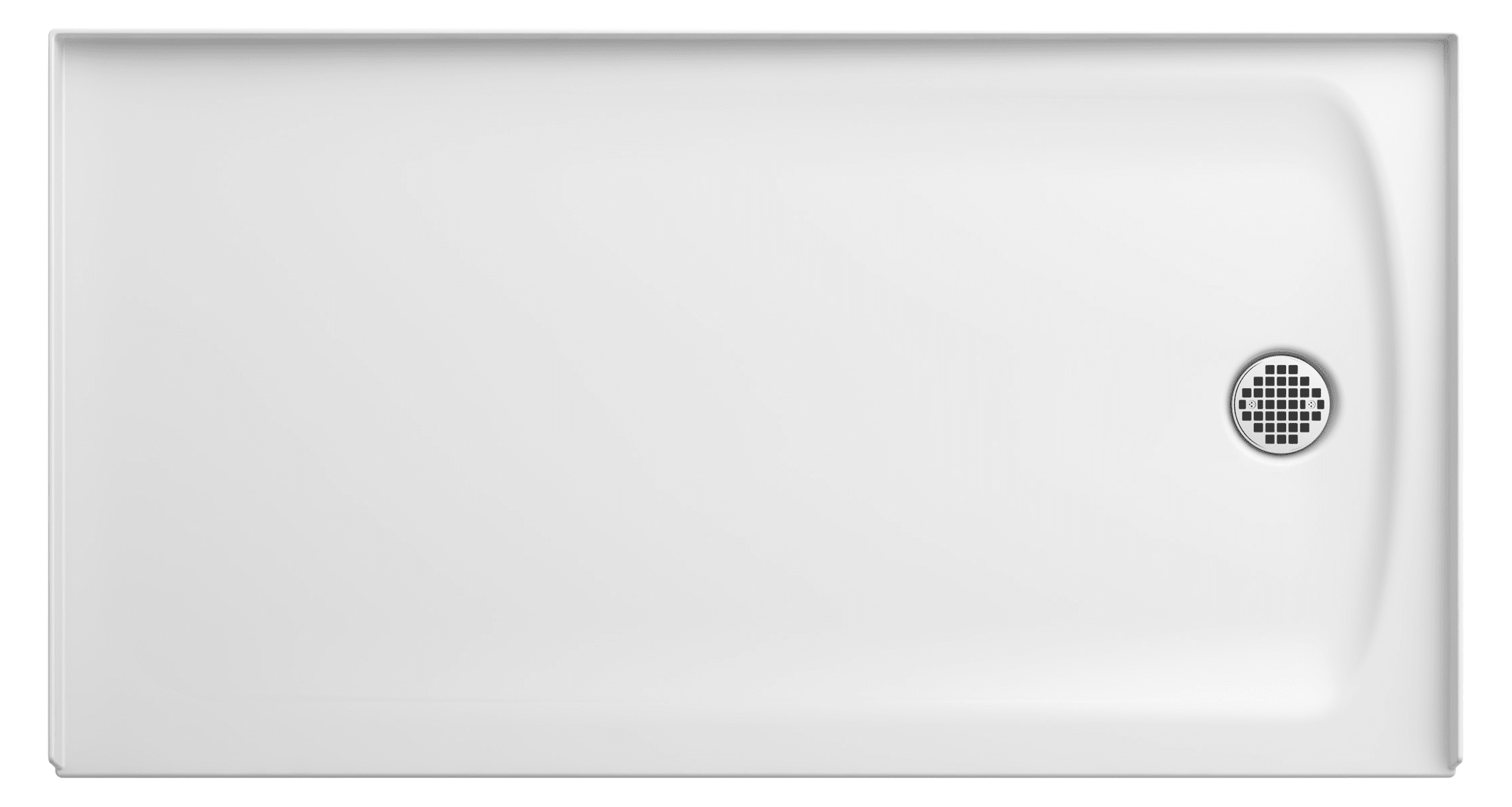 kohler k 1936 0 white ballast 60 shower receptor with right drain faucet com kohler k 1936 0 white ballast 60