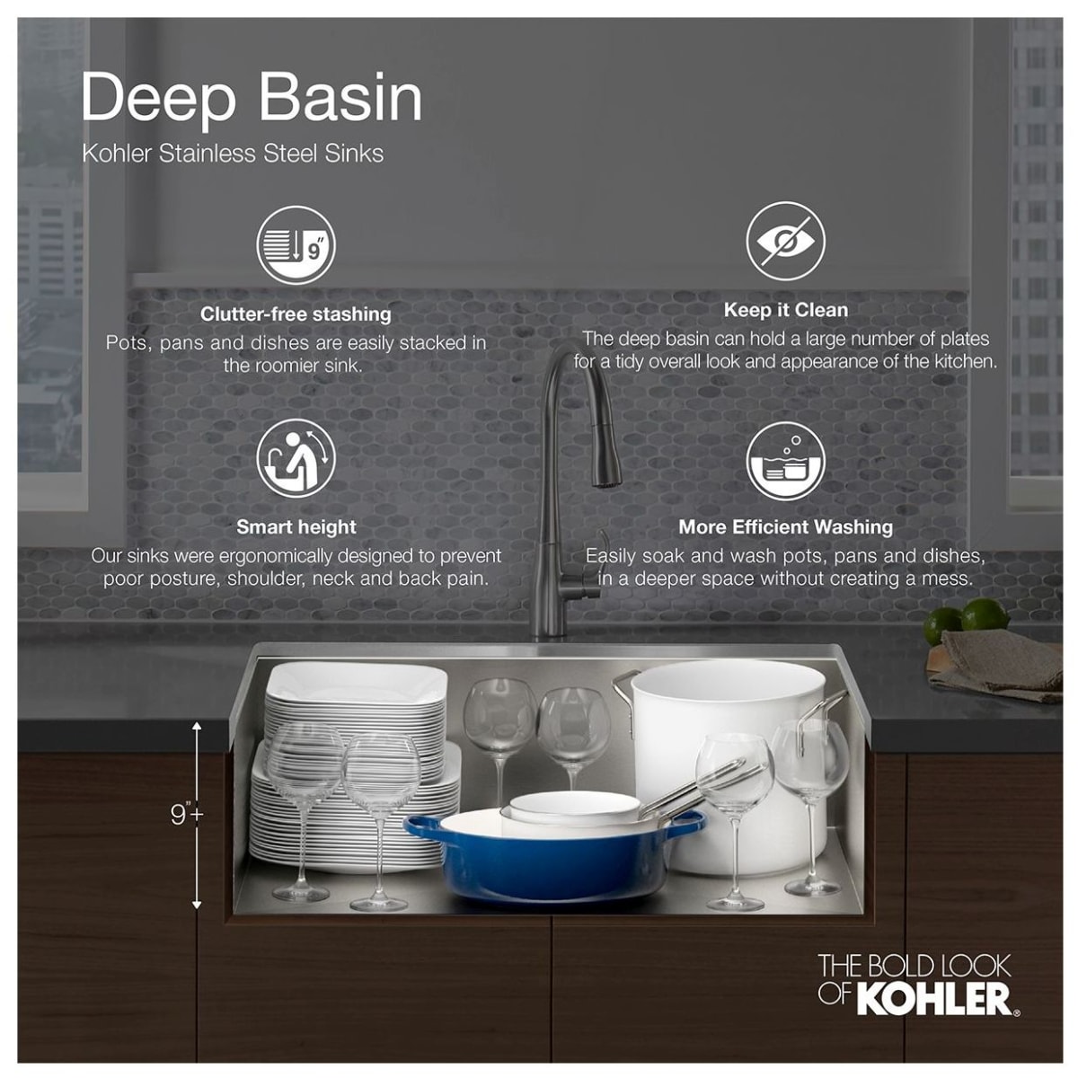 Kohler sink basin rack 2025