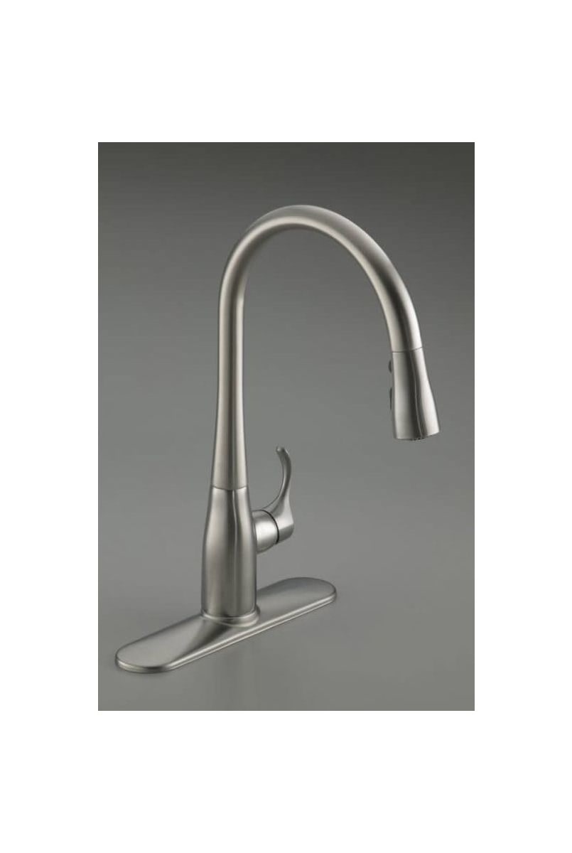 Kohler K-597-CP Polished Chrome Simplice 1.5 GPM Single Hole ...