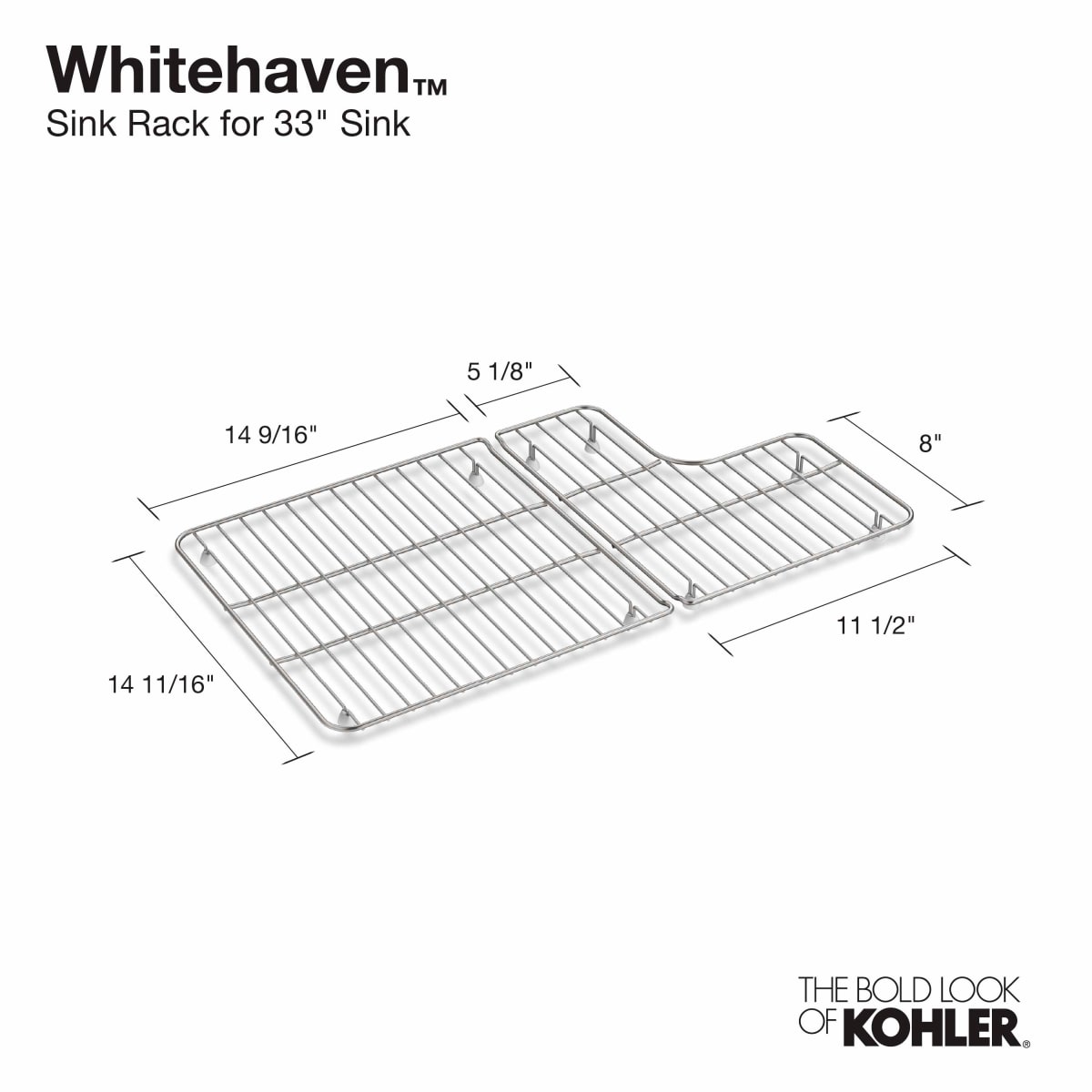 Kohler K 6449 ST Stainless Steel Whitehaven Basin Rack FaucetDirect