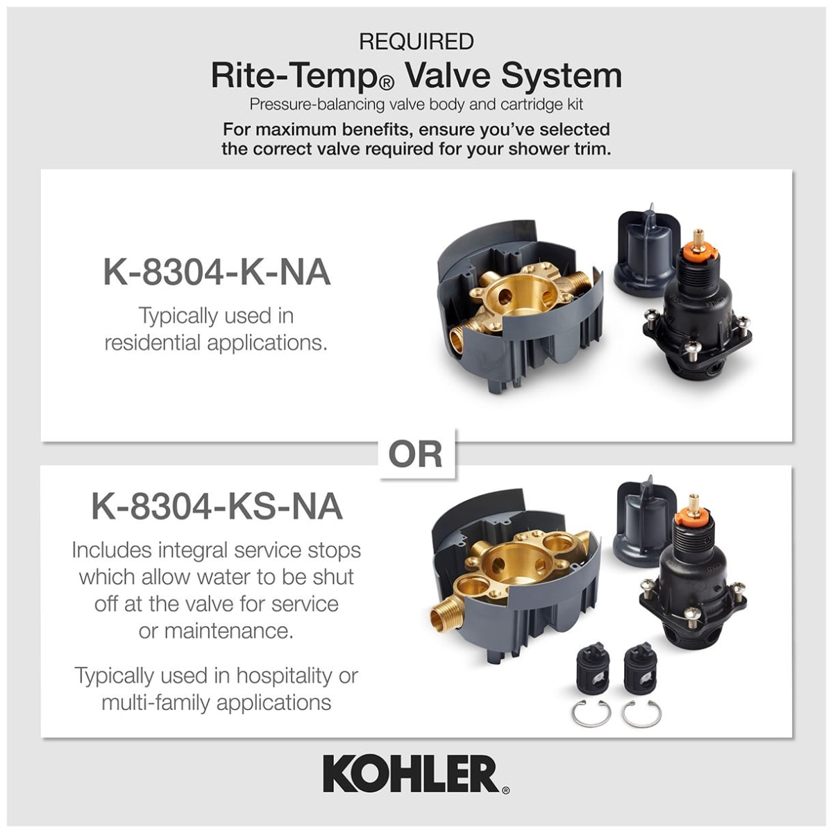 Kohler K-TLS97074-4-CP Tub and Shower Faucet 