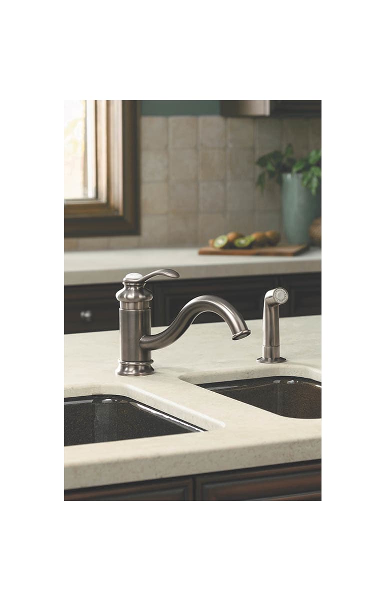 KOHLER K12176BN Fairfax Single Control Kitchen Sink Faucet Vibrant