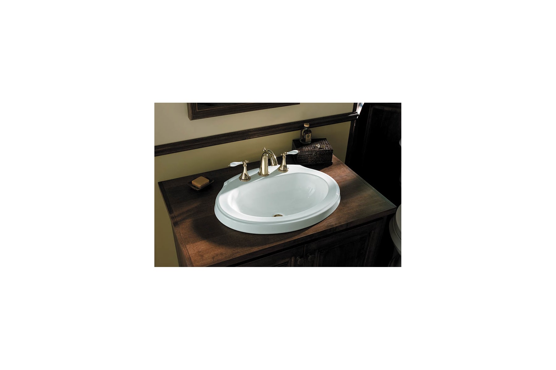 Kohler K-310-4P-CP Polished Chrome Double Handle Widespread Bathroom Faucet  with White Lever Handles from the Finial Traditional Series -  FaucetDirect.com