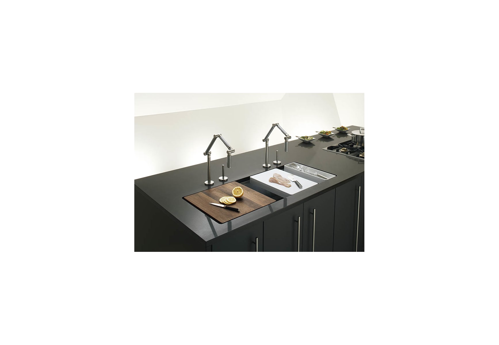 Kohler K 6227 C11 Cp Polished Chrome Karbon Articulating Two Hole Kohler K 6227 C11 Cp Polished Chrome Karbon Articulating Two Hole Deck Mount Modern Kitchen Sink Faucet With 13 Spout Silver Com
