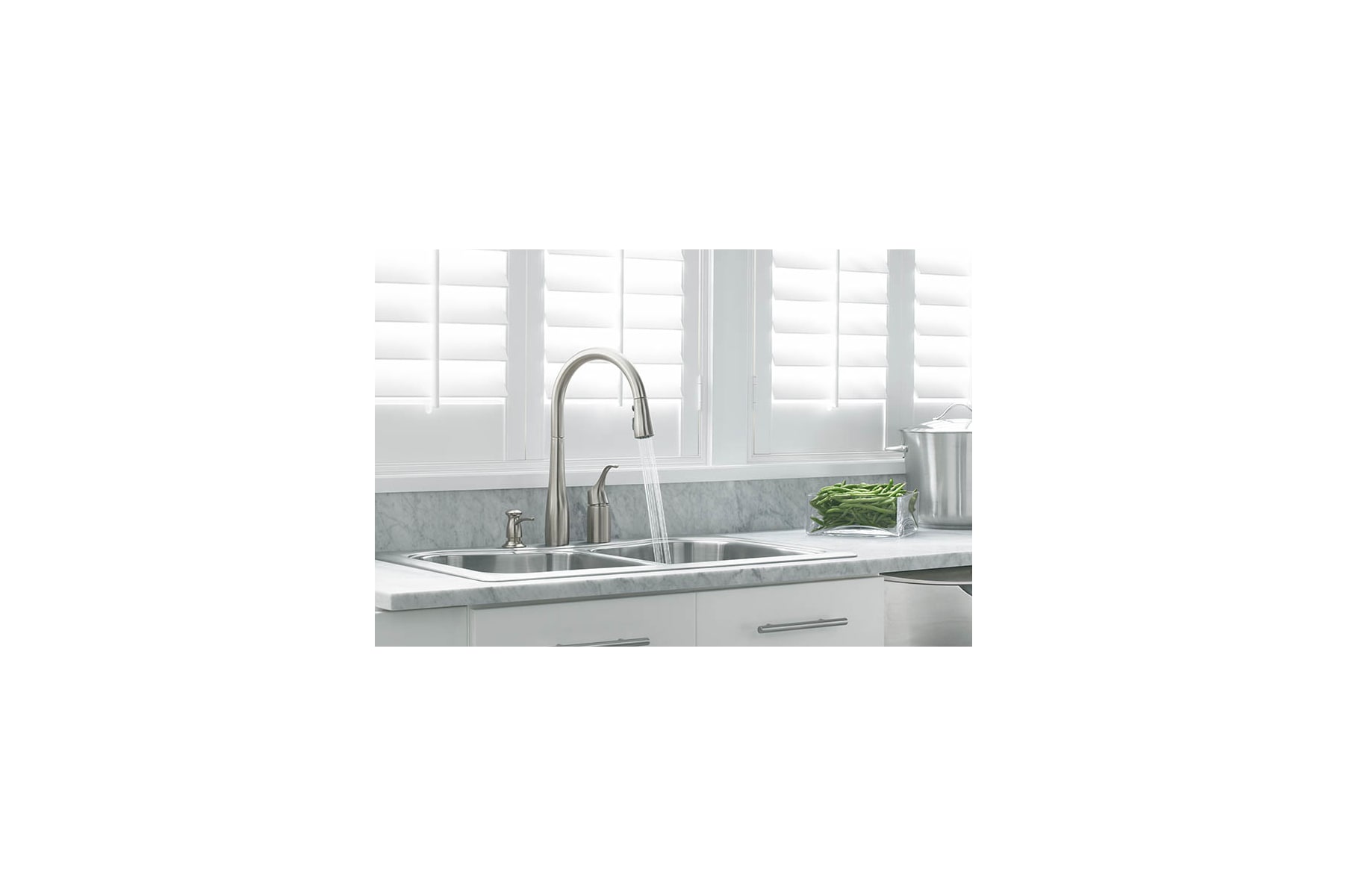 Kohler K-647-VS Stainless Steel Simplice Two-Hole Kitchen ...