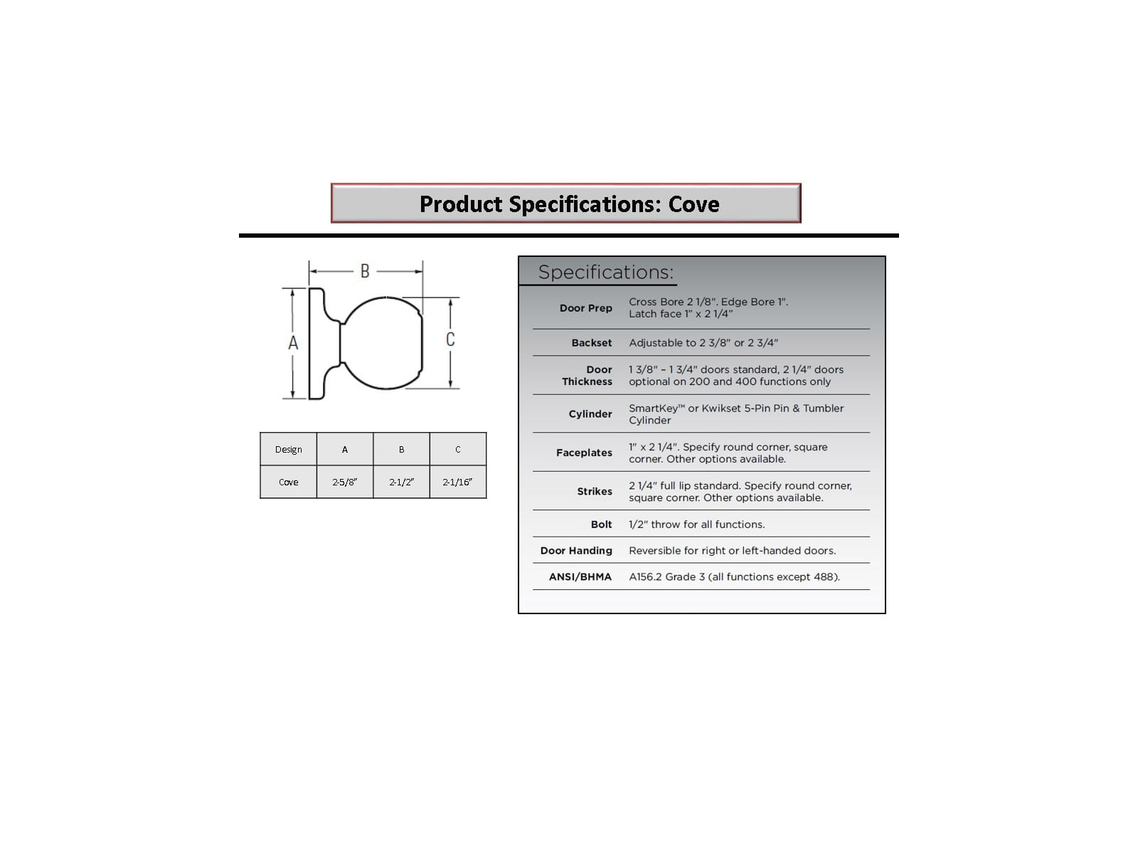 Kwikset 604CV-15 Satin Nickel Cove Knob Interior Pack Single Cylinder 