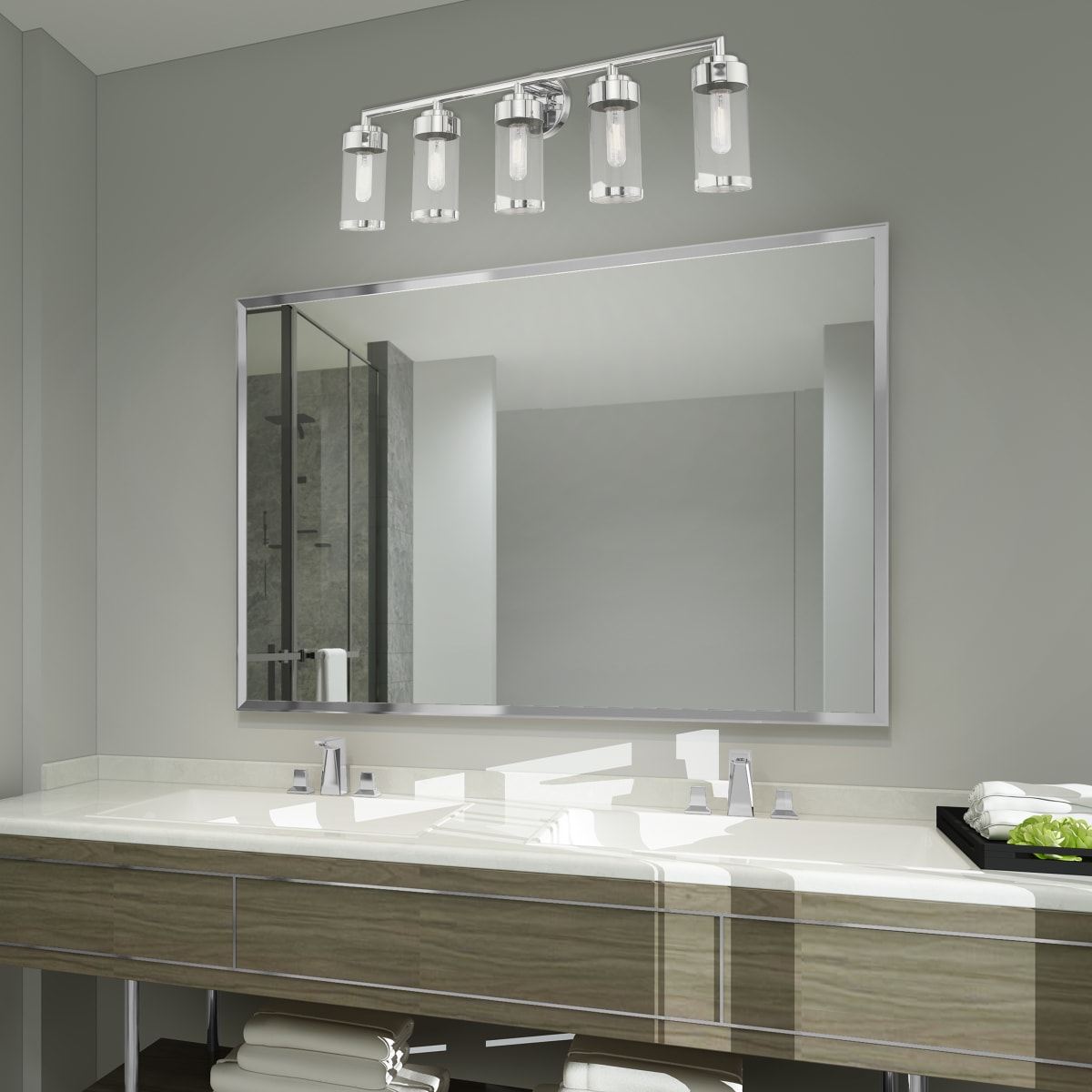 Livex Lighting 10365-05 Polished Chrome Hillcrest 5 Light 36