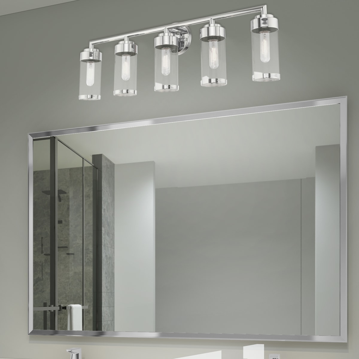 Livex Lighting 10365-05 Polished Chrome Hillcrest 5 Light 36