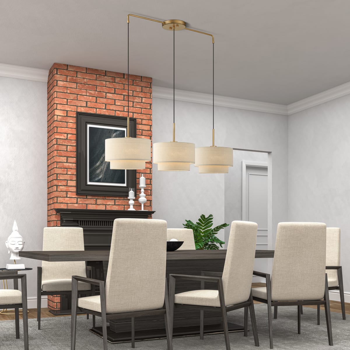 Livex Lighting 58893-48 Antique Gold Leaf Bellingham 3 Light