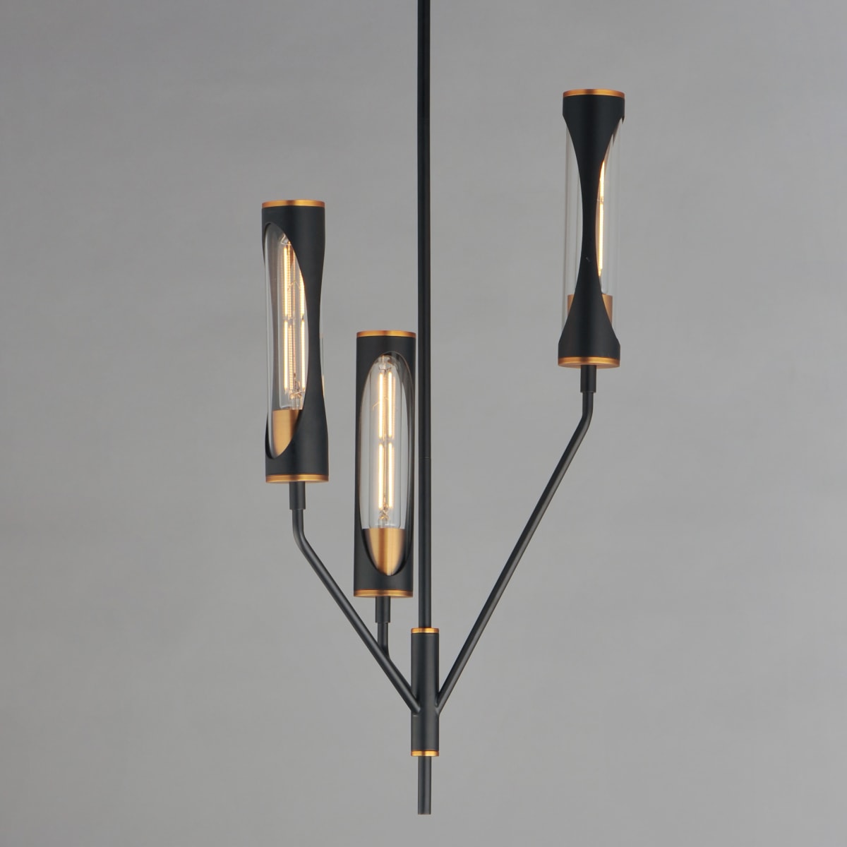 Maximum（3点） Maxim 16173CLBKAB Black / Antique Brass Regent 3 Light 14
