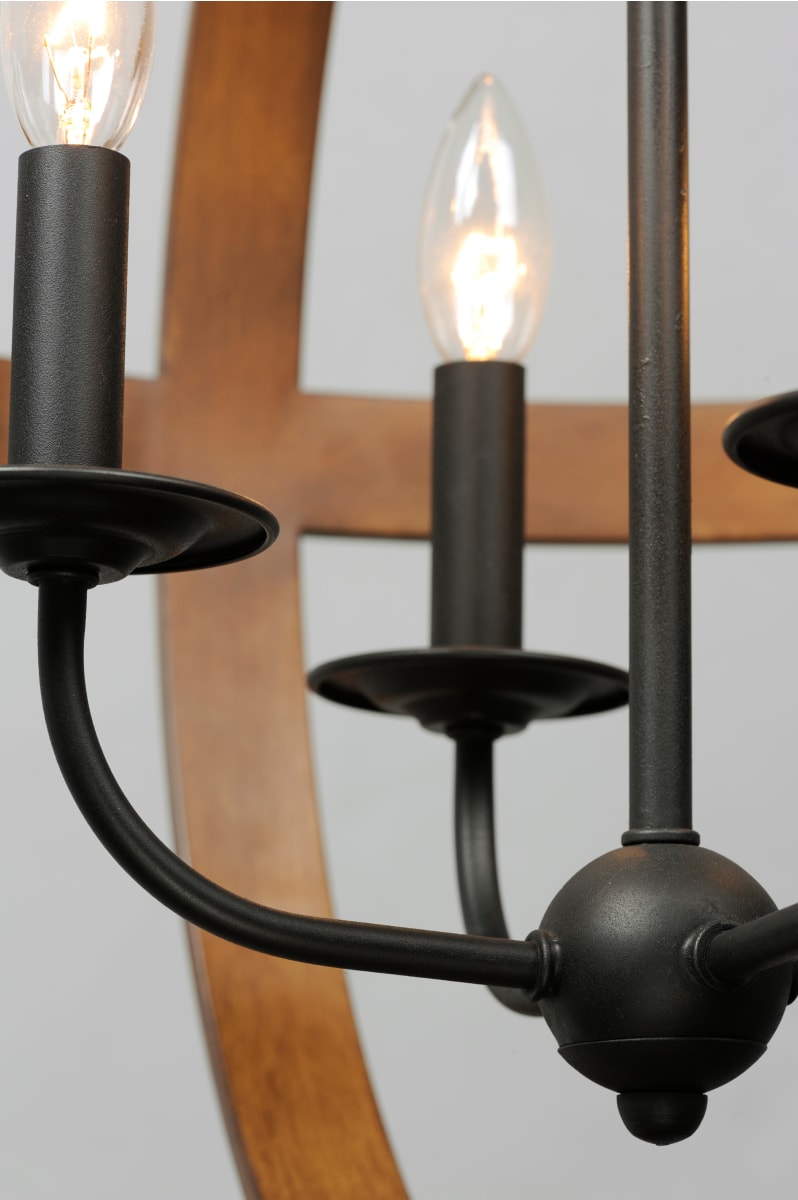 Maxim 27574BWBK Barn Wood / Black Compass 4 Light 23