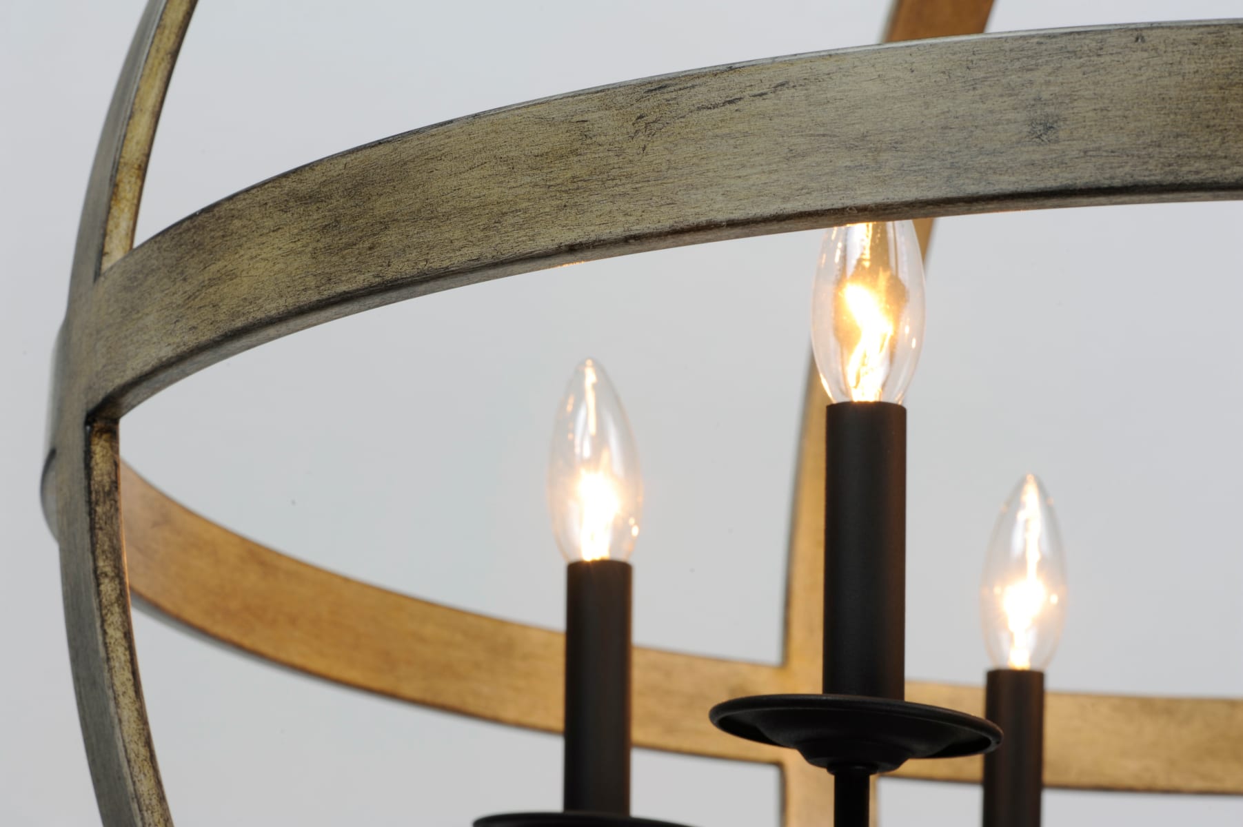 Maxim 27576BWBK Barn Wood / Black Compass 6 Light 30