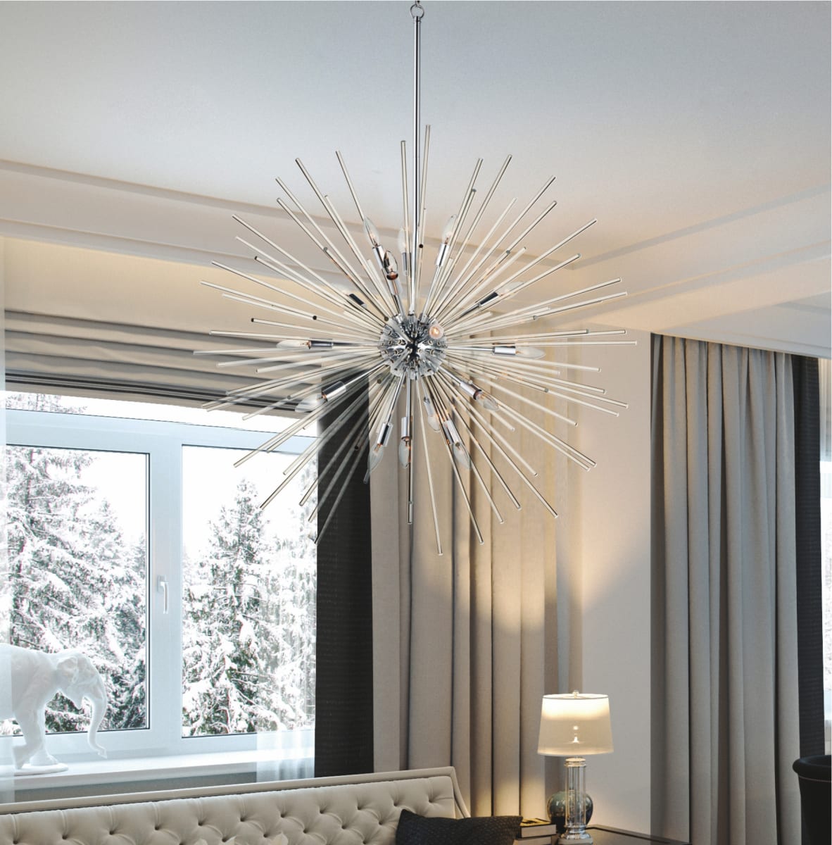 Maxim 28666CLSBR Satin Brass Polaris 16 Light 37-1/2
