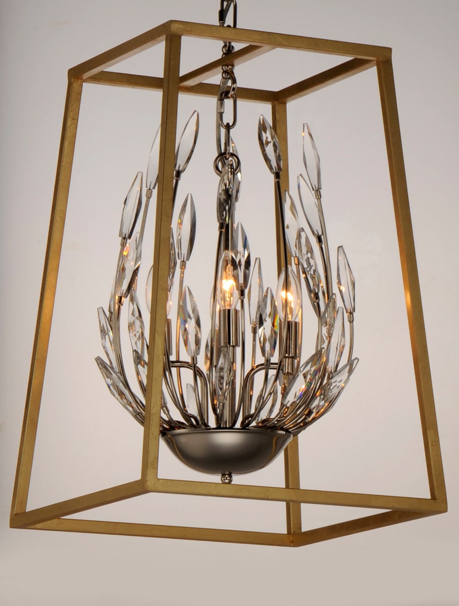 Maxim 32406BCPNGL Polished Nickel / Gold Leaf Bouquet 6