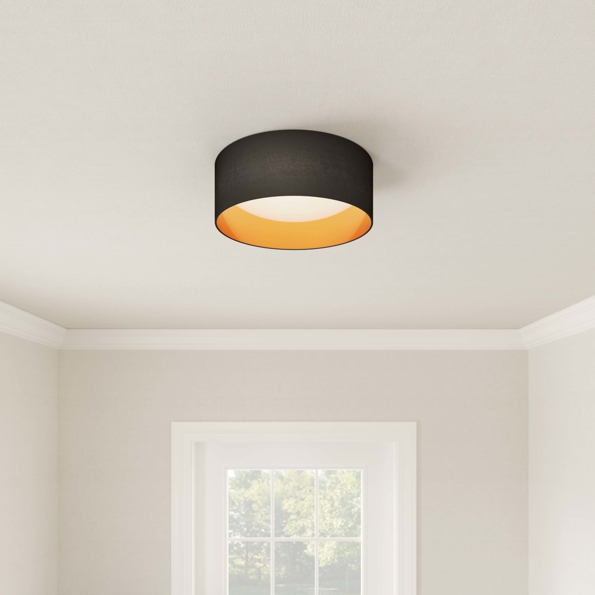 Millennium Lighting 4521 BG Burnished Gold Rosata 12 Wide LED Flush Mount Drum Ceiling Fixture LightingDirect