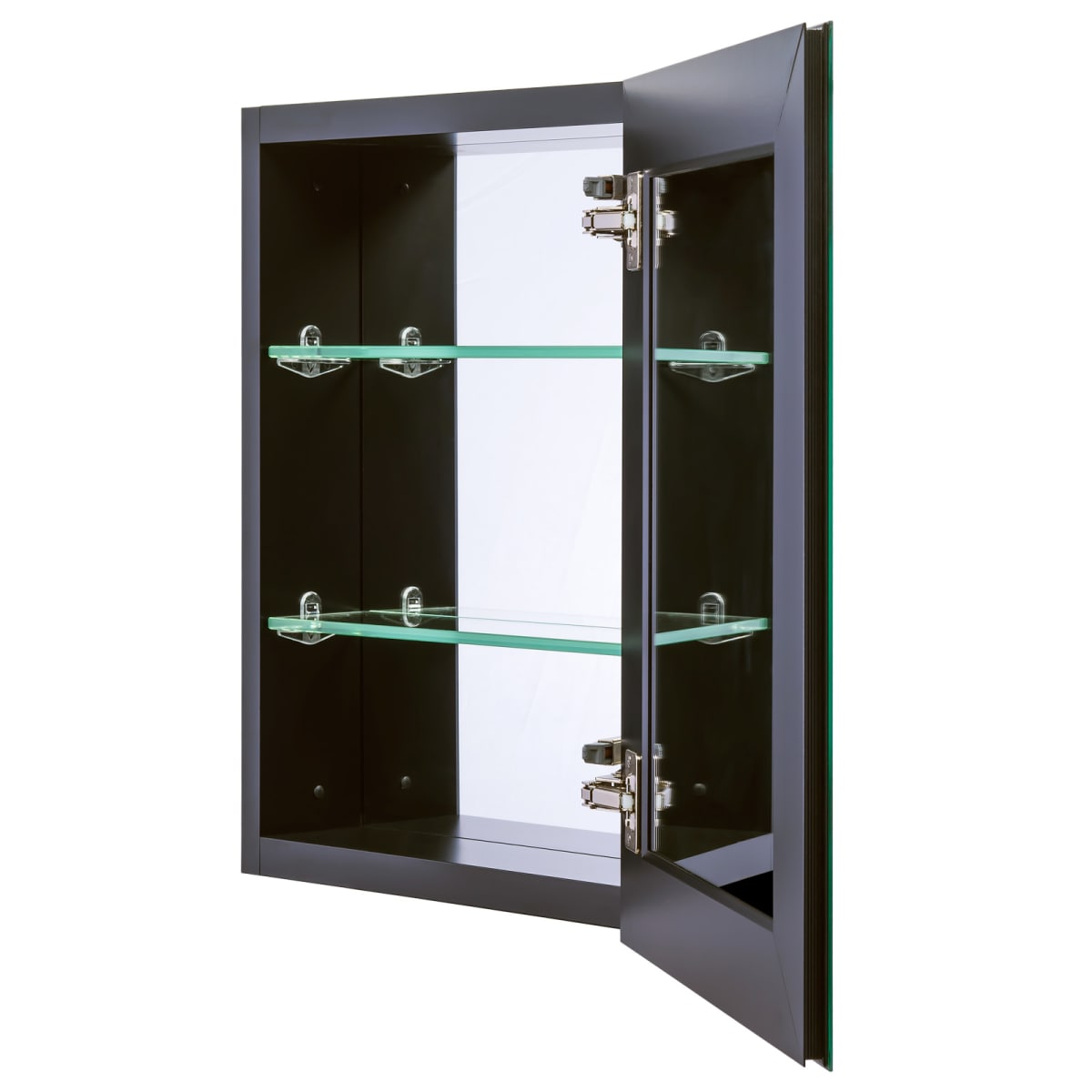 Miseno Mbc2016 Bl Black Dual Mount 20 X 16 Beveled Medicine Cabinet Surface Or Recessed Mounting Miseno Com