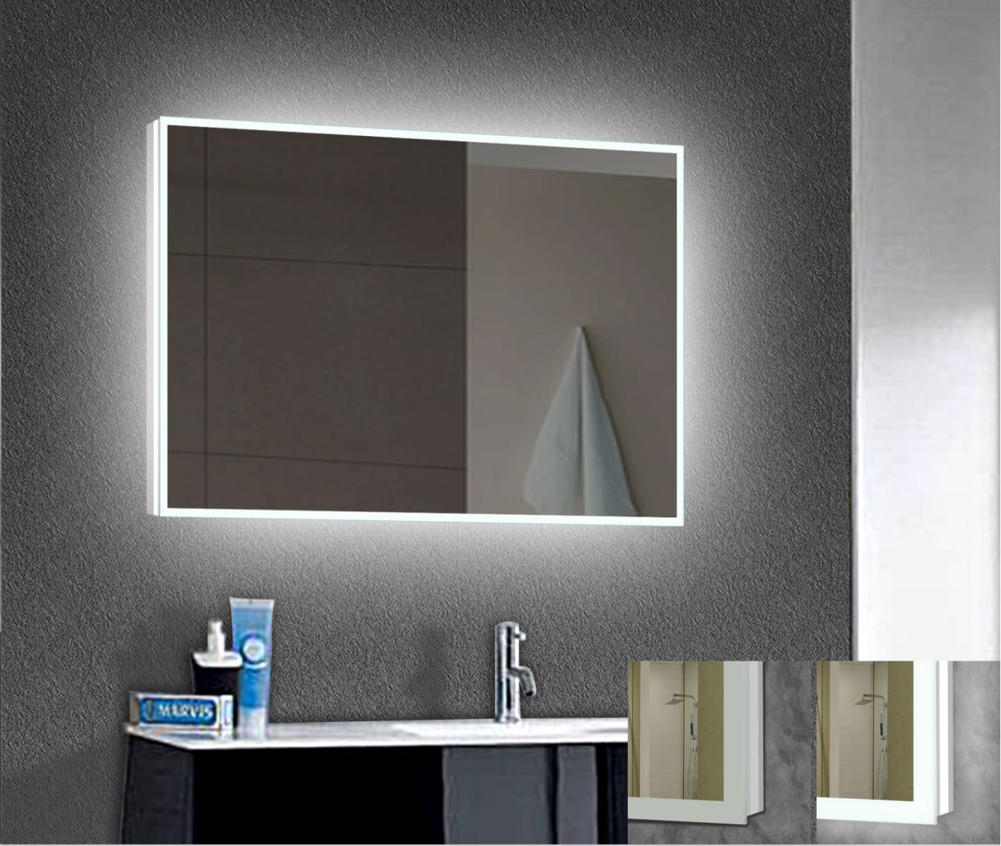Miseno Mm4824led Mirrored 48 W X 24 H Rectangular