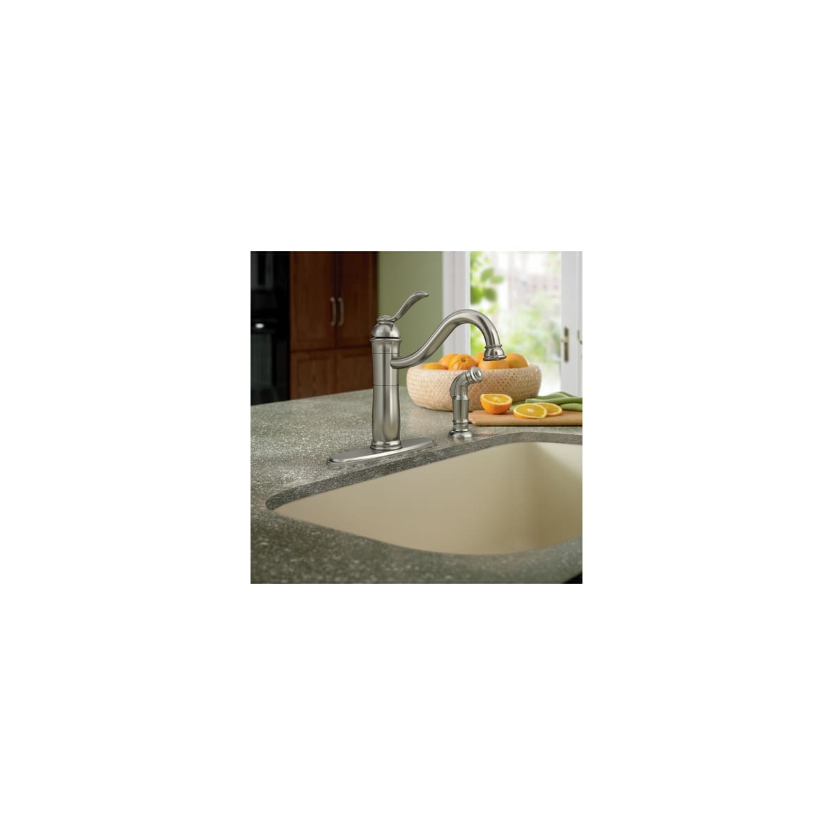 Moen 87427mbrb Mediterranean Bronze Microban Walden Single Handle