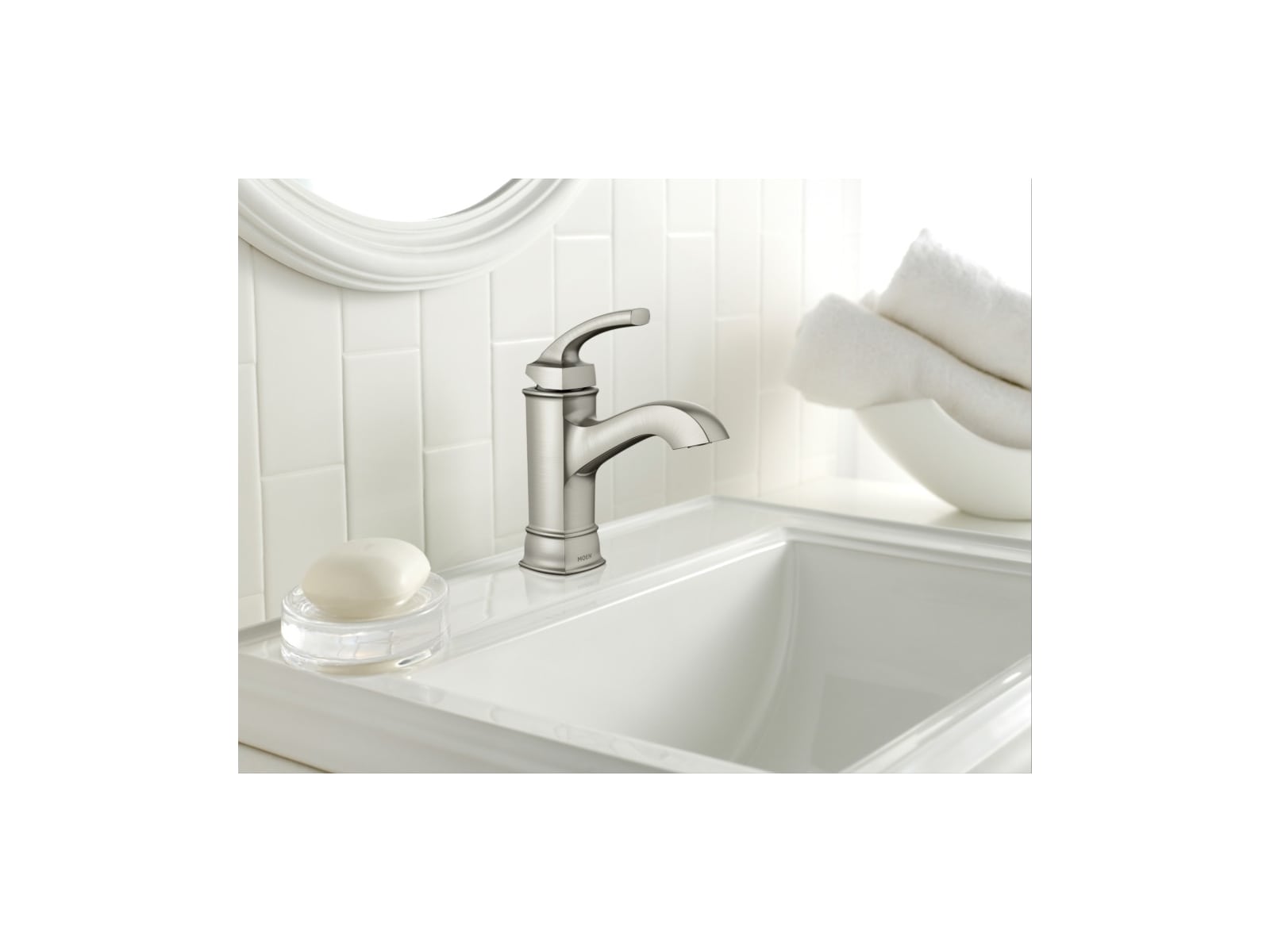 Moen Ws84414mbrb Mediterranean Bronze Hensley 1 2 Gpm Single Hole Bathroom Faucet Includes Metal Pop Up Drain Assembly And Escutcheon Faucet Com