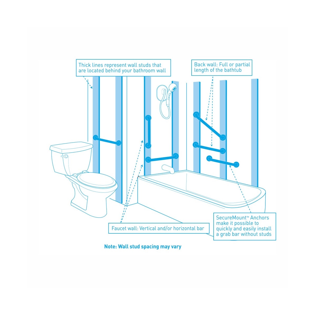 Moen Yg2224orb Oil Rubbed Bronze 24 X 1 1 4 Grab Bar From The Brantford Collection Faucet Com