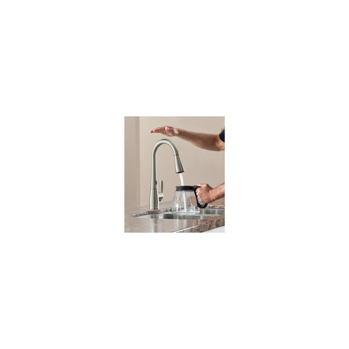 Moen 87350ESRS Spot Resist Stainless Hayfield Single Handle ...