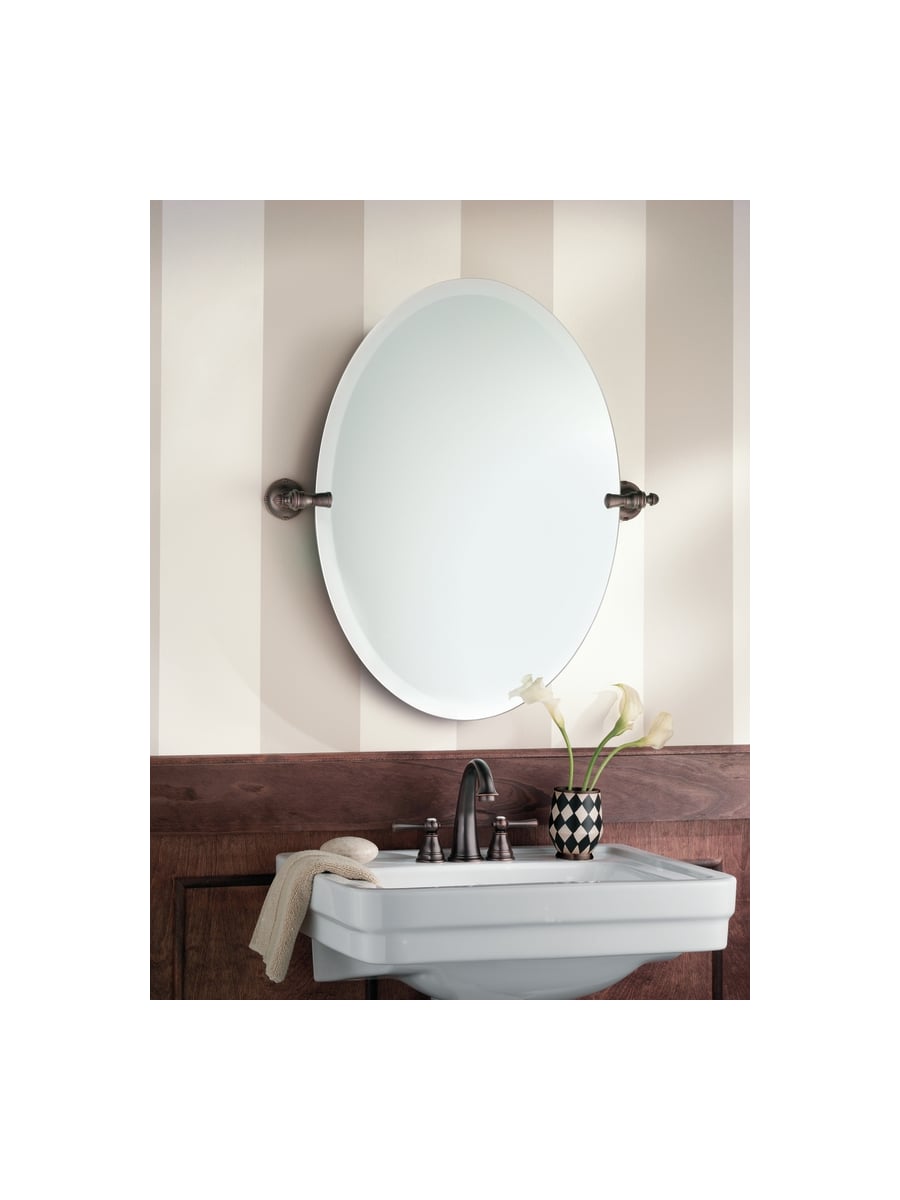 Moen DN0892ORB Gilcrest Mirror With Pivoting Decorative Hardware, Oil Rubbe - 1