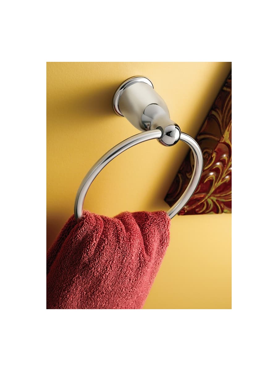 Moen YB8086CH Chrome Towel Ring from the Mason Collection FaucetDirect