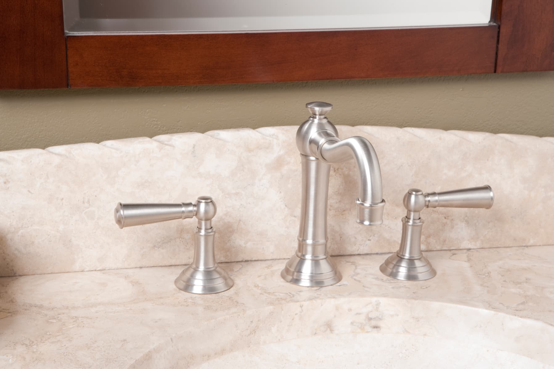 Newport Brass 2470/15 Polished Nickel Double Handle Widespread Bathroom  Faucet from the Jacobean Collection