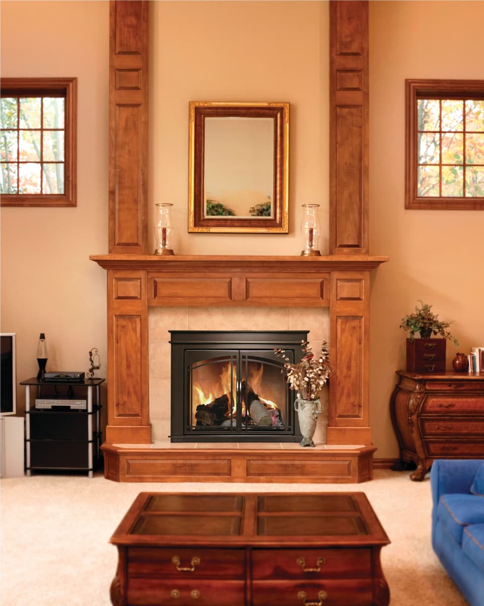 Pleasant Hearth Fenwick Medium Glass Fireplace Doors Fits 30-37" W 25.5-32.5" H 