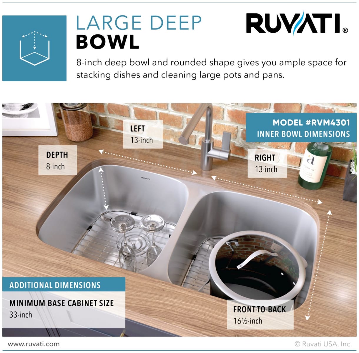 Ruvati RVM4301 Stainless Steel Parmi 29