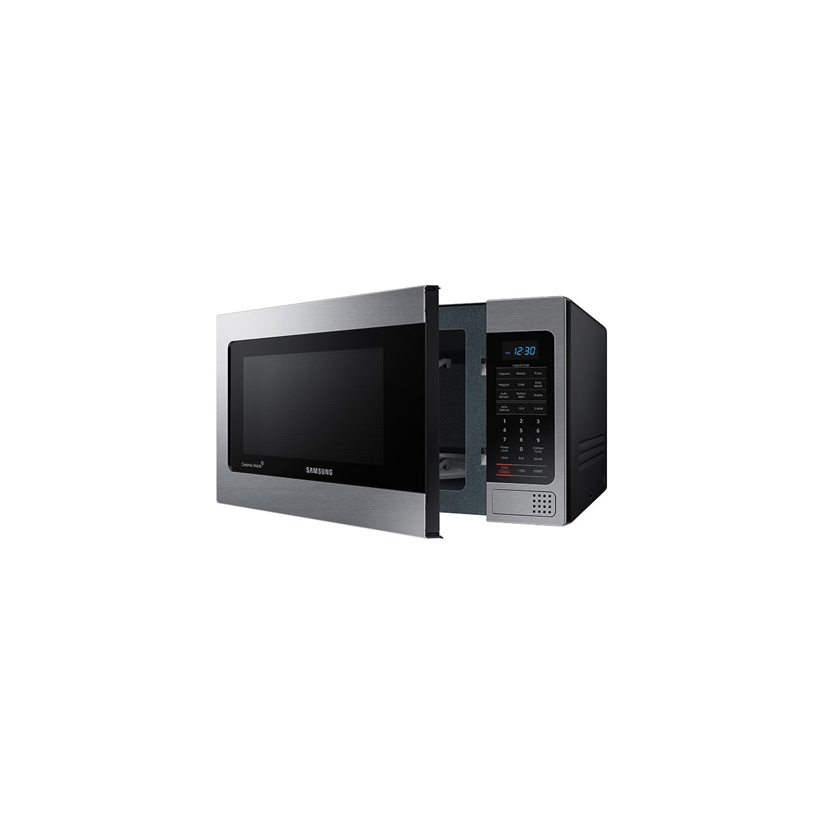 Samsung - 1.1 Cu. ft. Countertop Microwave with Grilling Element - Stainless Steel