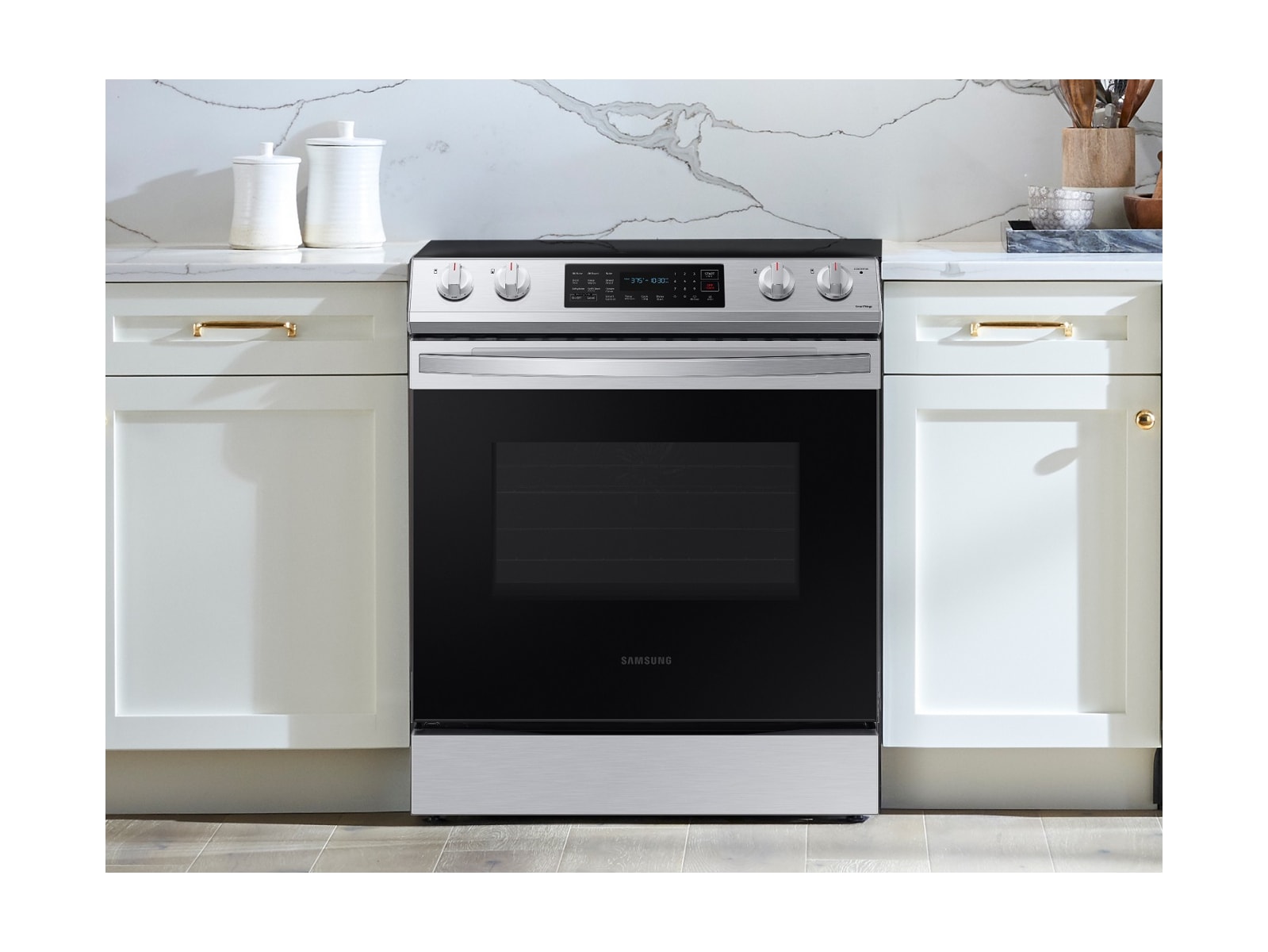 Samsung 6.3 Cu. ft. Slide-in Electric Range with Convection, Stainless Steel - NE63T8311SS