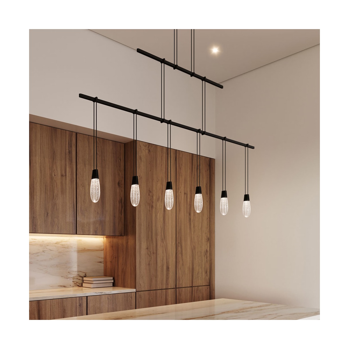 Sonneman S1B48K-JR181212-RP01 Satin Black / RP01 - Crystal Sonneman S1B48K-JR181212-RP01 Satin Black / RP01 - Crystal