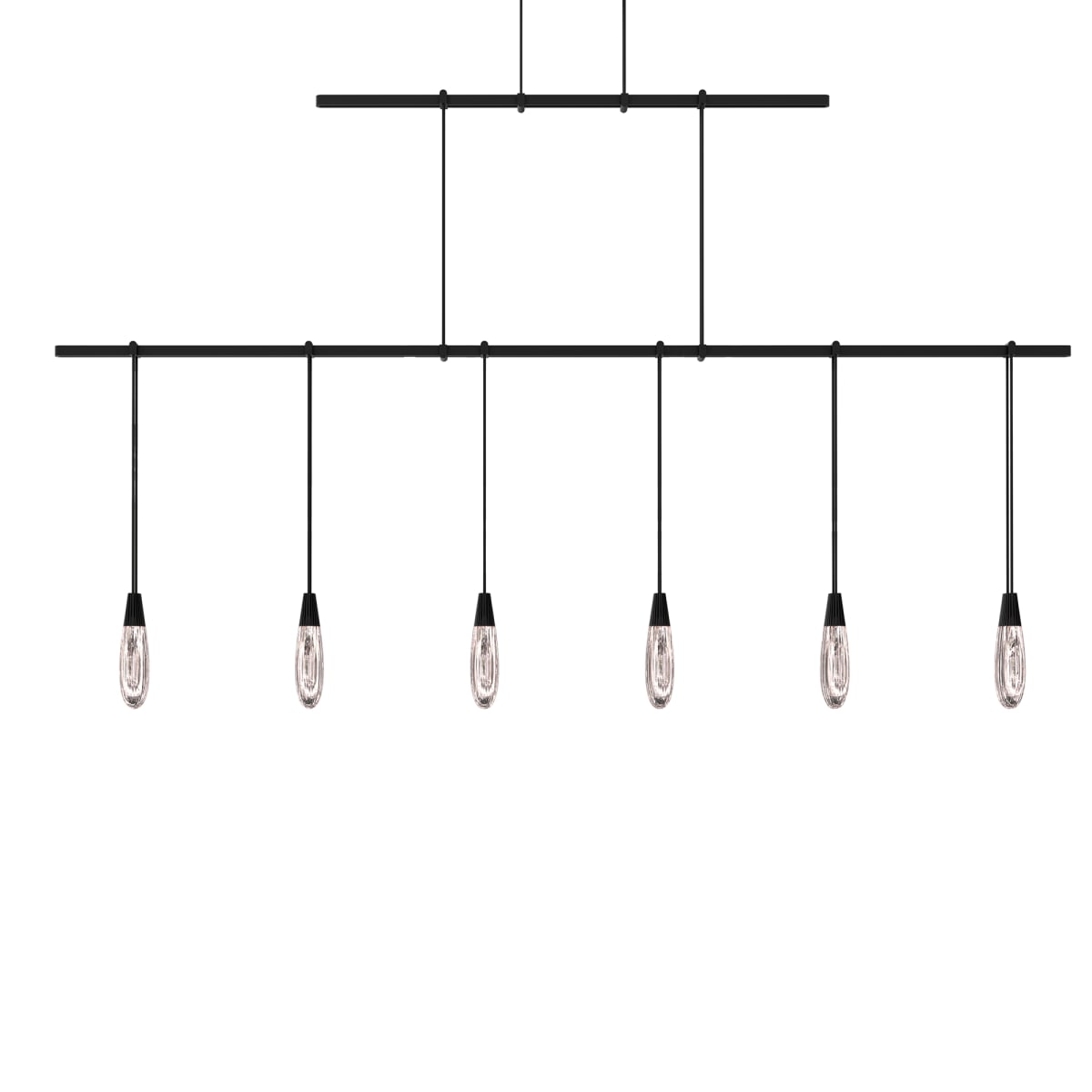 Sonneman S1B48K-JR181212-RP01 Satin Black / RP01 - Crystal Sonneman S1B48K-JR181212-RP01 Satin Black / RP01 - Crystal