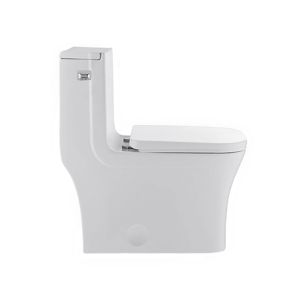 Swiss Madison SM-1T107 Glossy White Concorde 1.28 GPF One Piece Elongated  Toilet with Left Hand Lever Seat Included